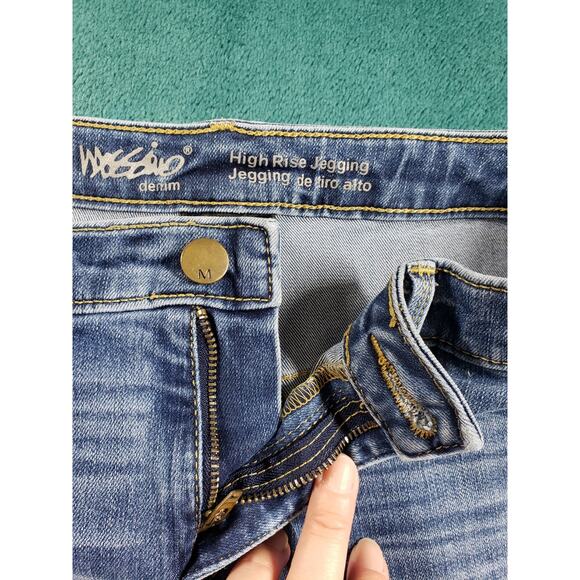 Mossimo Jeans Size 2 Womens Blue Stretch Denim Pants Ladies High Rise Jegging - Picture 4 of 11